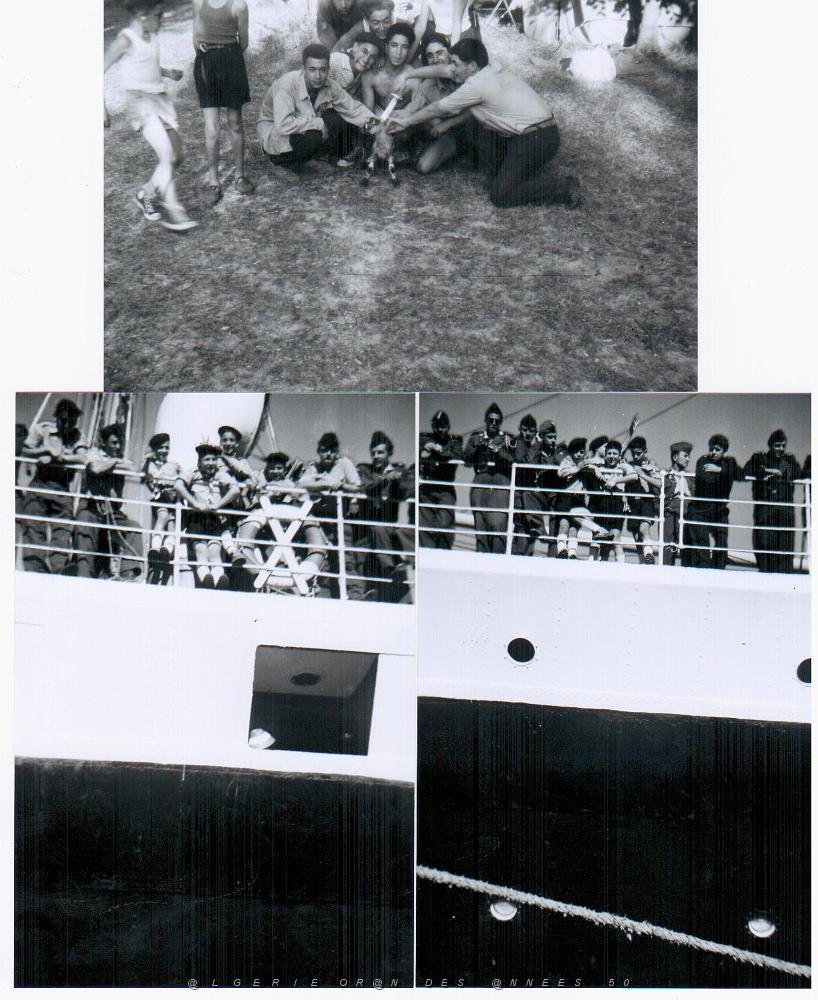 EIF D ORANIE 77 jacquie au centre devant un kabrie et depart pour la france max et j.claude  a gauche.jpg